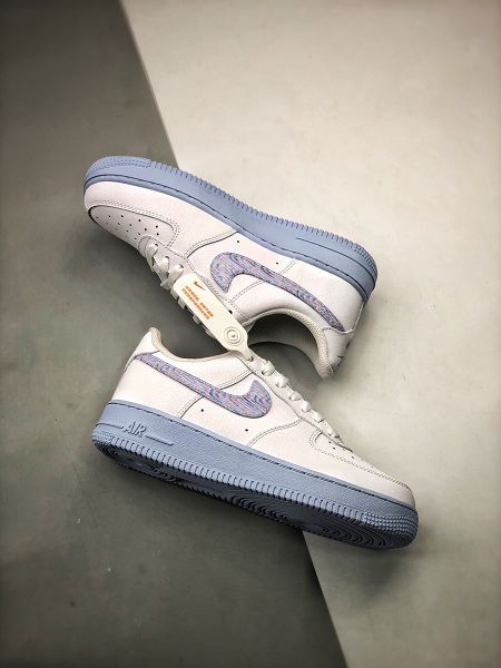 Nike Air Force 1 Hydrogen Blue 2021新款 男女生休閒板鞋 帶半碼