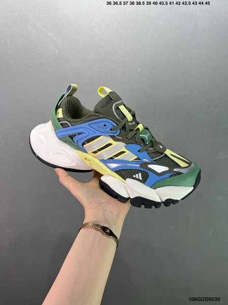 Adidas XLG RUNNER DELUXE 系列 2024新款男女生低幫老爹風增高復古中性休閒運動慢跑鞋