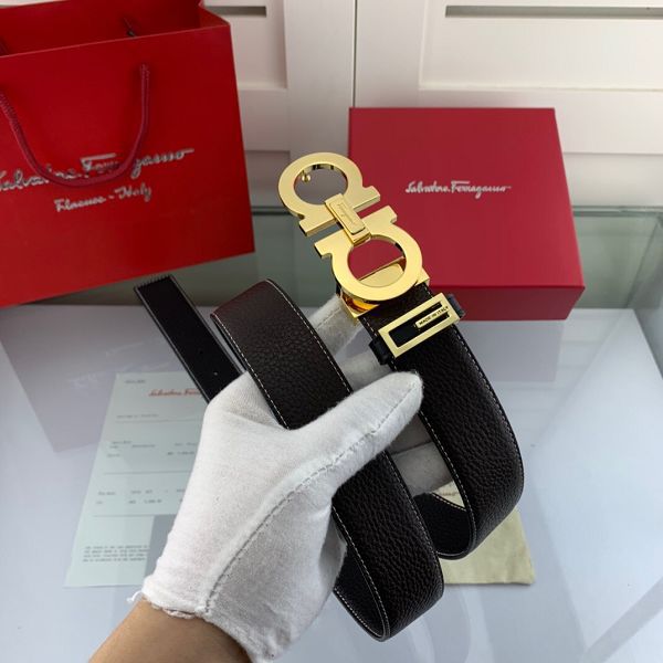 salvatore ferragamo皮帶 菲拉格慕2020新款 HF2020012牛皮雙面荔枝紋時尚腰帶