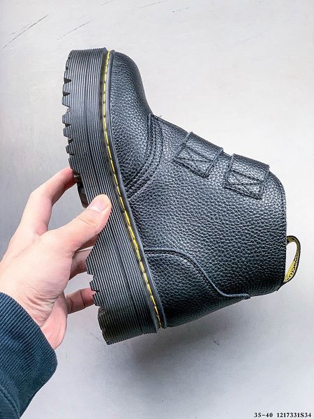 Dr.martens 2023新款女生真皮英倫風高幫工裝馬丁靴