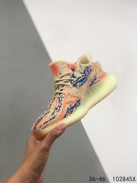 Adidas Yeezy Boost 350 V2 2021新款 男女款椰子爆米花運動慢跑鞋 帶半碼