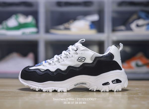 Skechers D lites 1.0精英一代系列 舒適熊貓老爹風厚底休閒運動復古女鞋慢跑鞋