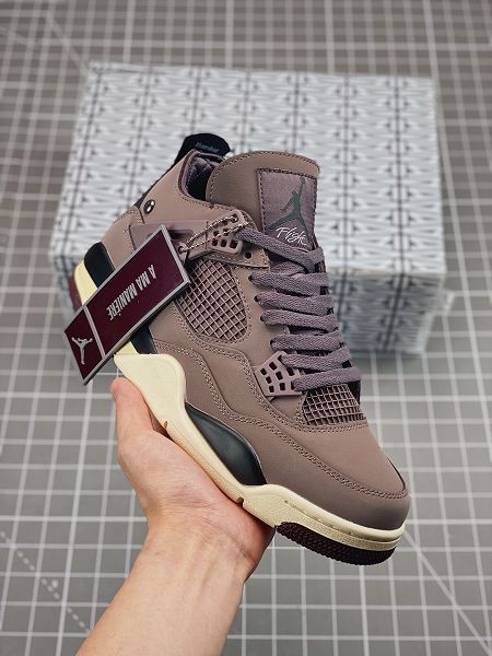 A Ma Maniere x Air Jordan 4 Retro VioletOre 2023新款 喬丹4代男女款酒紅色籃球鞋