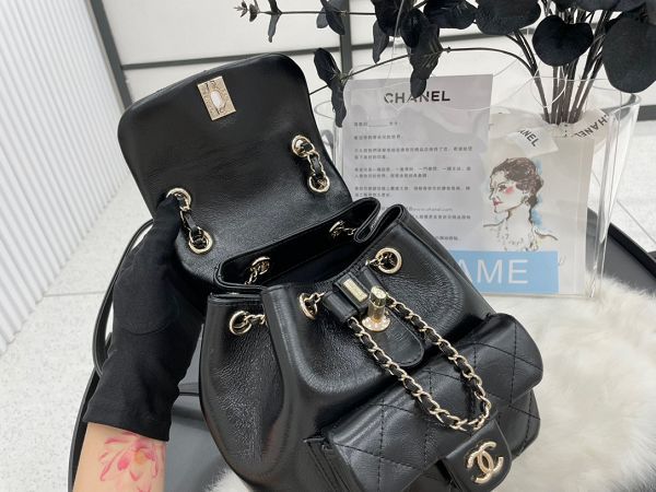 chanel包包 香奈兒2022新款手提包 DSAS2908牛皮雙肩包後背包