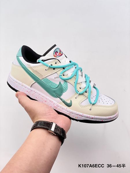 Nike SB Dunk Low」GreenBeige綁繩解構風系列 低幫滑板板鞋情侶鞋