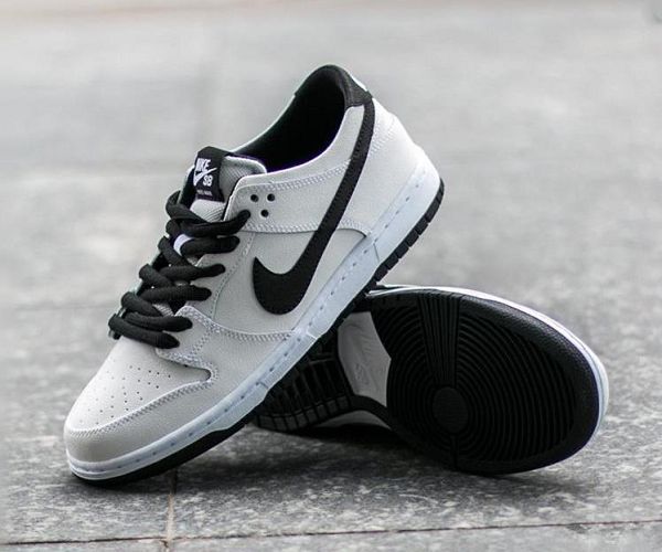 nike dunk low pro iw sb 皮质低帮情侣滑板鞋 白黑