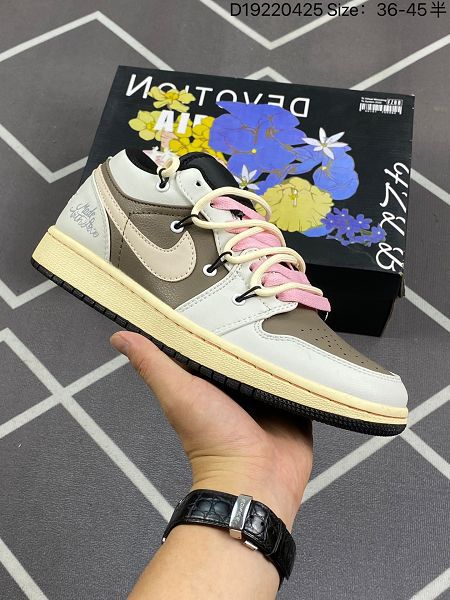 Nike Air Jordan1 Low 一代 解構綁帶低幫經典男女款運動籃球鞋