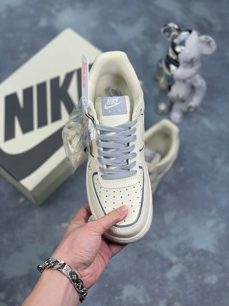 NIke Air Force 1 '07 Low LV聯名 2024全新男女款柔米雅致灰中幫休閒板鞋