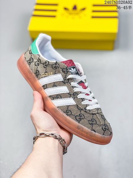 Adidas Originals GazelleEsquisite Gucci 羚羊系列 2024新款男女鞋 低幫復古百搭休閒運動板鞋