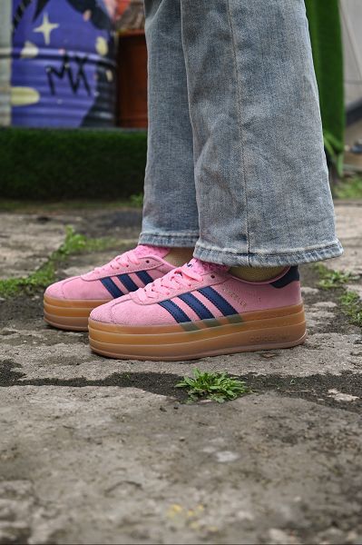 Adidas Originals Gazelle Bold W 羚羊鬆糕系列 厚底增高低幫休閒運動板鞋女鞋