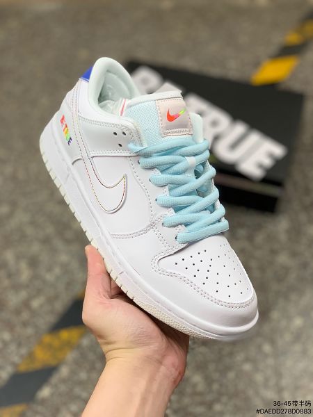 nike sb dunk 2022新款 彩虹漸變小白鞋板鞋