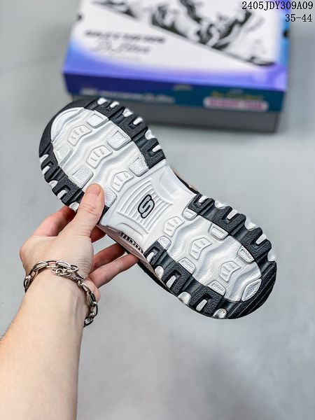 Skechers Dlites 1.0精英一代系列 2024男女生舒適熊貓老爹風厚底休閒運動復古跑鞋