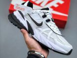 Nike Wmns V2K Runtekk LowWhiteBlack2024最新情侶款未來復古老爹風百搭休閒運動慢跑鞋白黑色